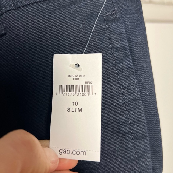 Gap girls skinny leg navy khakis NWT size 10 - Picture 2 of 5